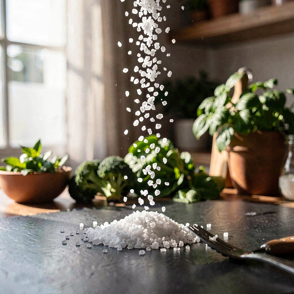 Cristais de sal marinho